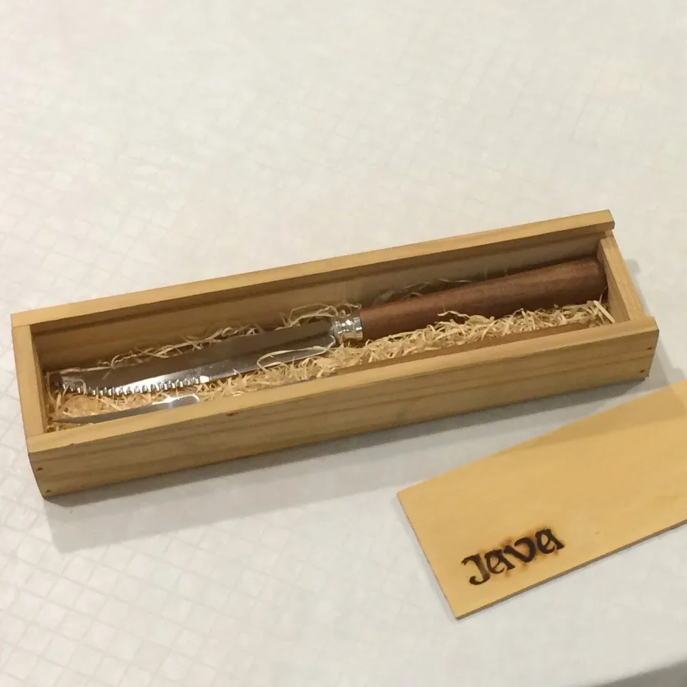 Carving Knife and Fork in Wood Box Set. Great for the grill and BBQ